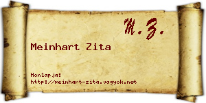 Meinhart Zita névjegykártya